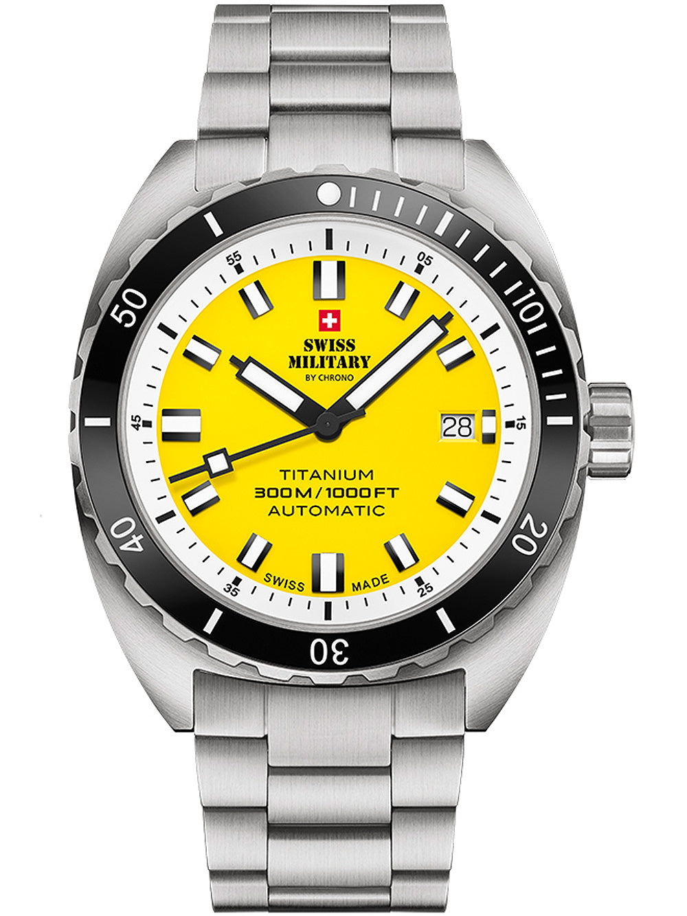 Swiss Military SMA34100.05 Diver Titanium Automatic Mens Watch 42mm 30ATM
