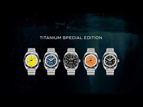 Swiss Military SMA34100.05 Diver Titanium Automatic Mens Watch 42mm 30ATM
