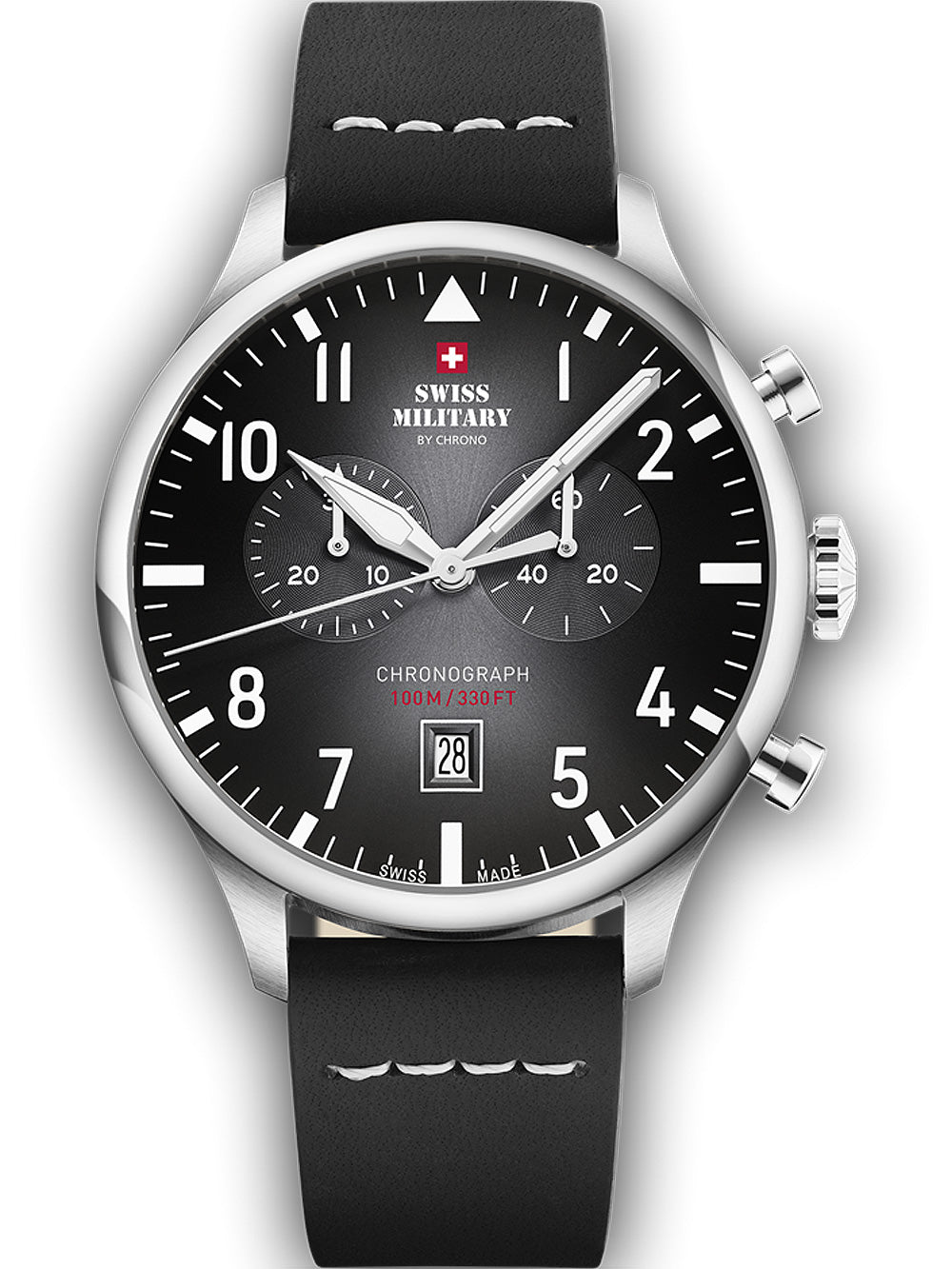 Swiss Military SM34098.05 Vintage Chronograph Mens Watch 43mm 10ATM