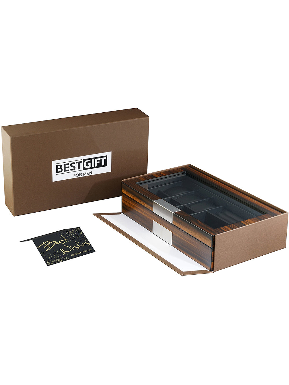 Rothenschild klockor & smycken RS-2378-EB för 6 klockor + 2 compartments