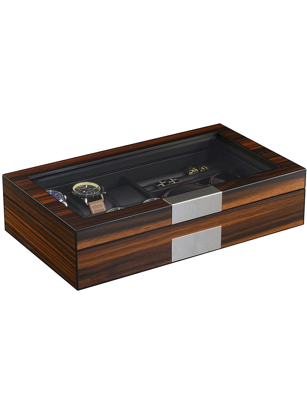 Rothenschild klockor & smycken RS-2378-EB för 6 klockor + 2 compartments