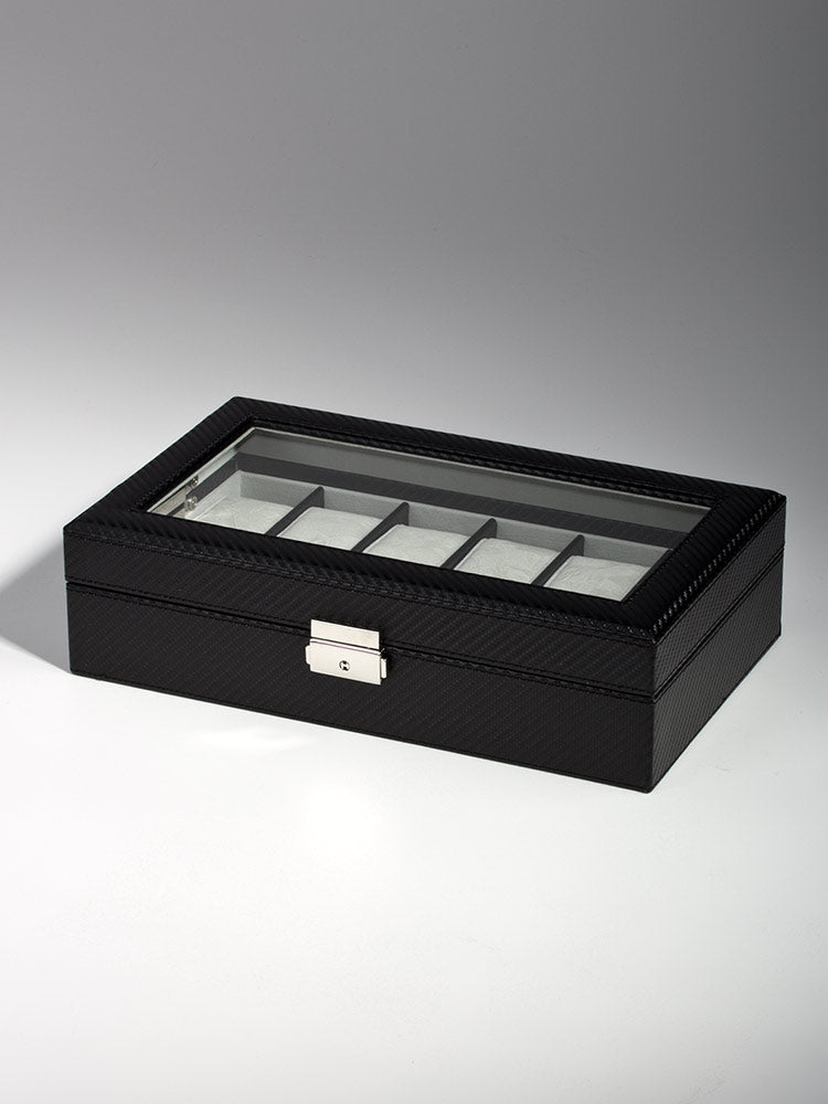 Rothenschild Klocklåda RS-1098-12CFBL för 12 klockor carbon