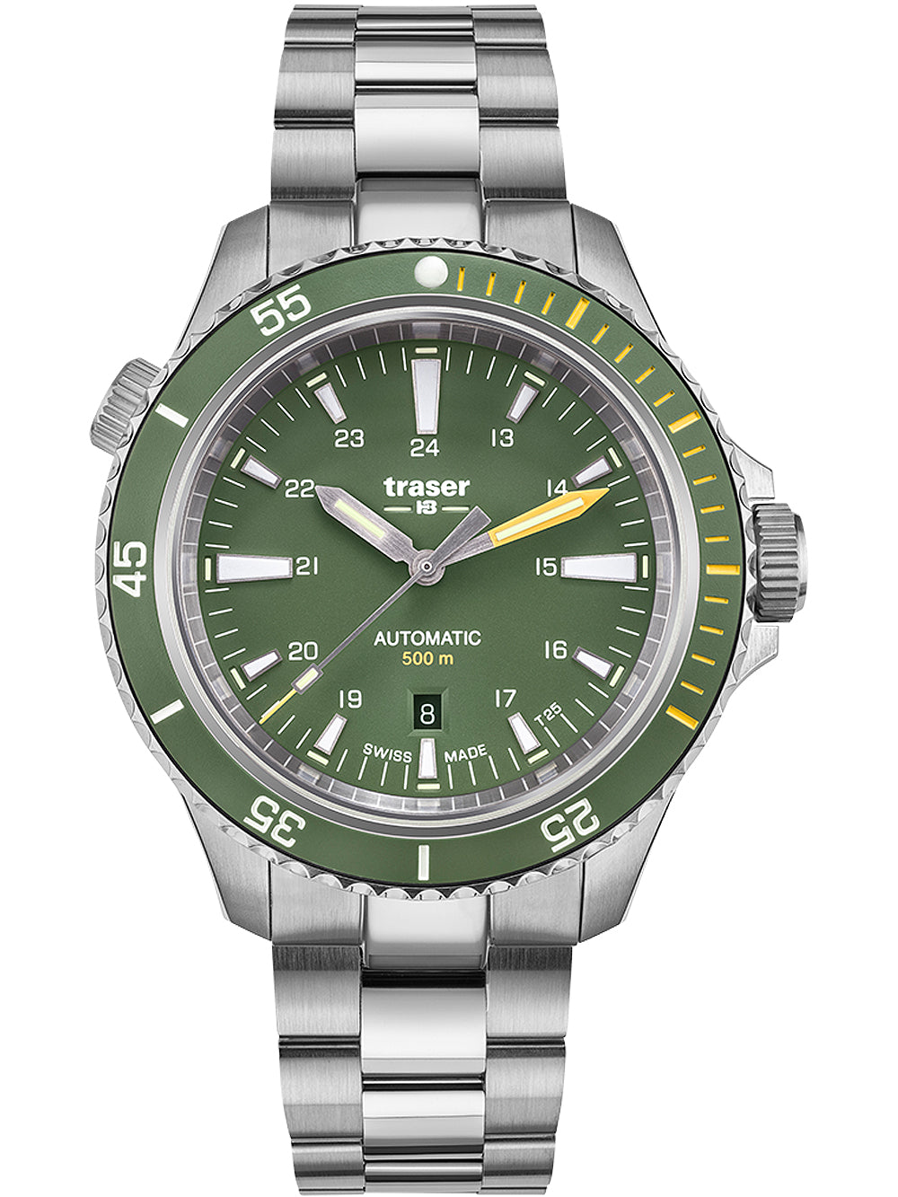 Traser H3 110328 P67 Diver Automatic Green Mens Watch 46mm 50ATM