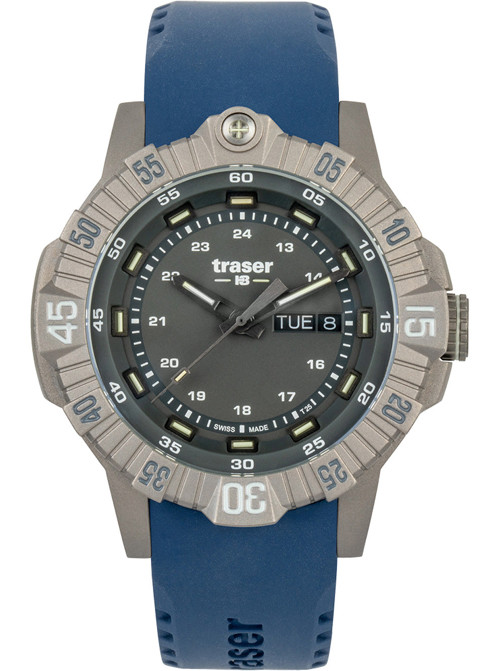 Traser H3 110667 Tactical Grey Titan Mens Watch 46mm 20ATM