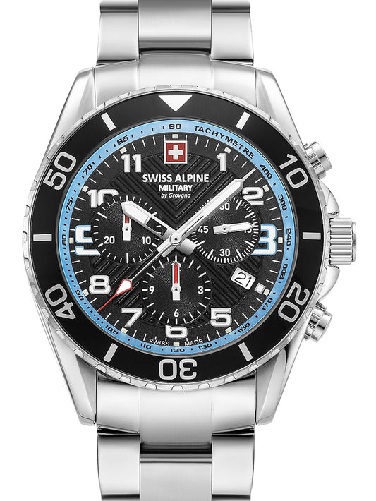 Swiss Alpine Military 7029.9131 Raptor Chronograph Mens Watch 42mm