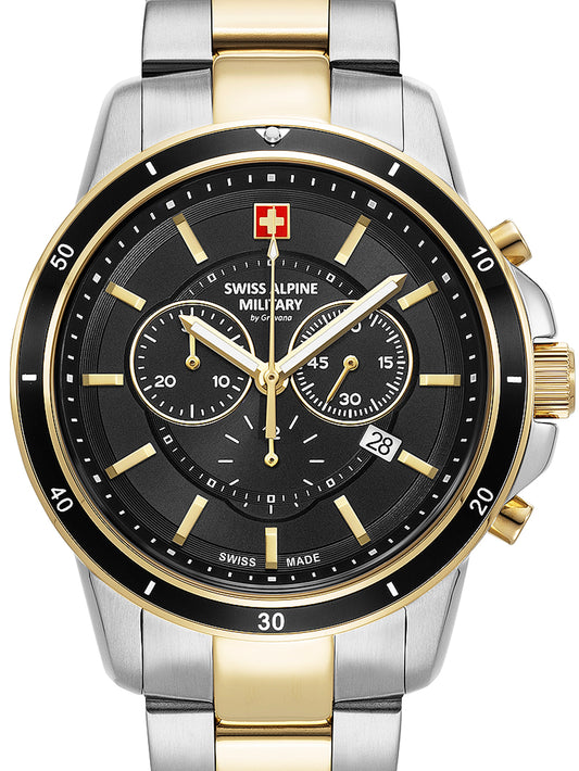 Swiss Alpine Military 7089.9147 Chronograph Mens Watch 44mm 10ATM