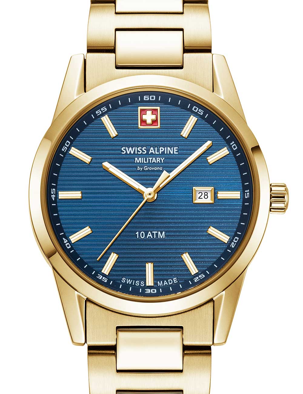 Swiss Alpine Military 7767.1115 Ladies Watch Argos gold blue 34mm 10ATM