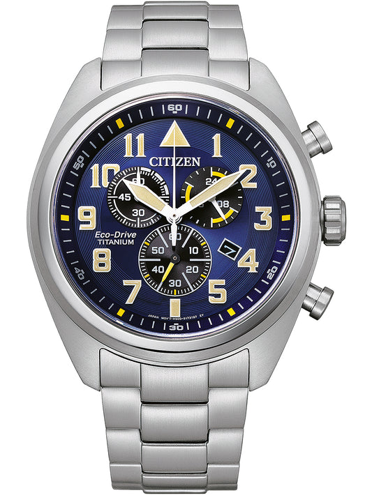 Citizen AT2480-81L Eco-Drive Super-Titanium chronograph 43mm 10ATM