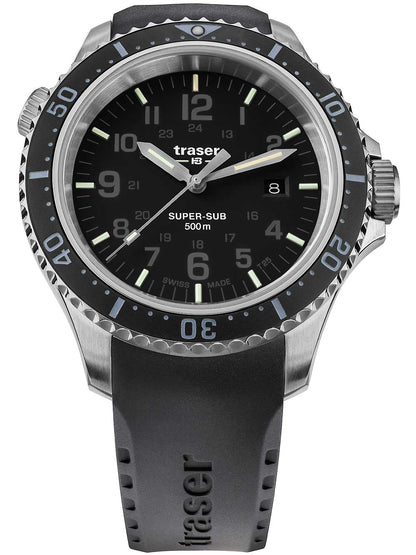 Traser H3 109376 P67 T25 SuperSub set black 46 mm diver 50ATM