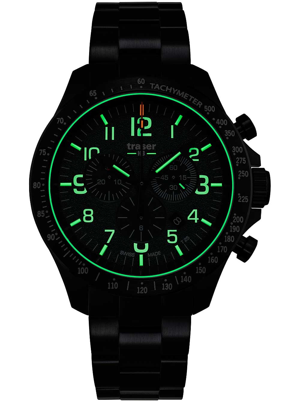 Traser H3 109464 P67 Officer chrono green steel 46mm 10ATM