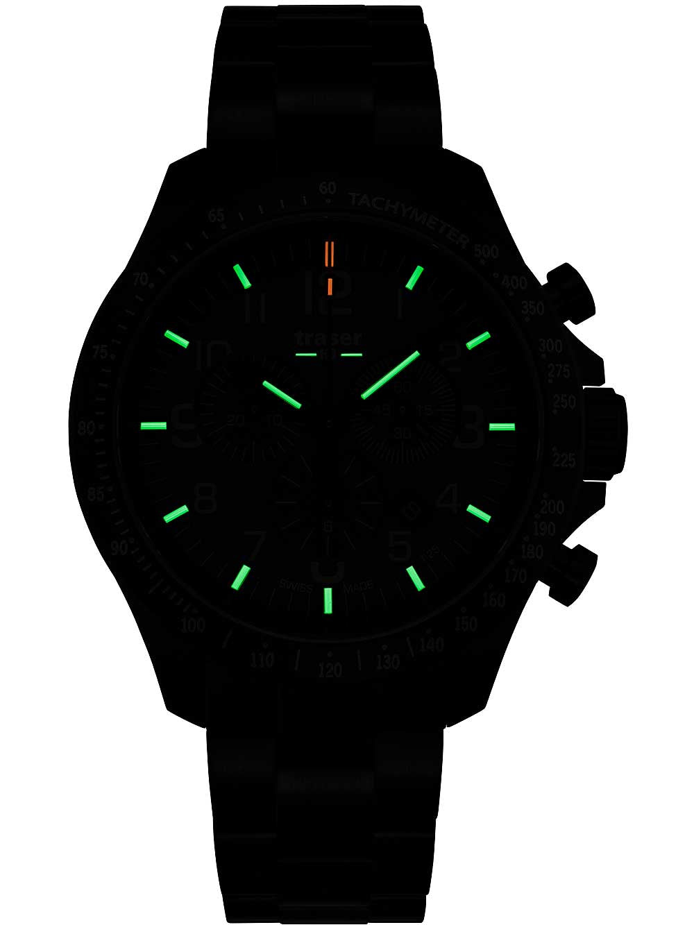 Traser H3 109464 P67 Officer chrono green steel 46mm 10ATM