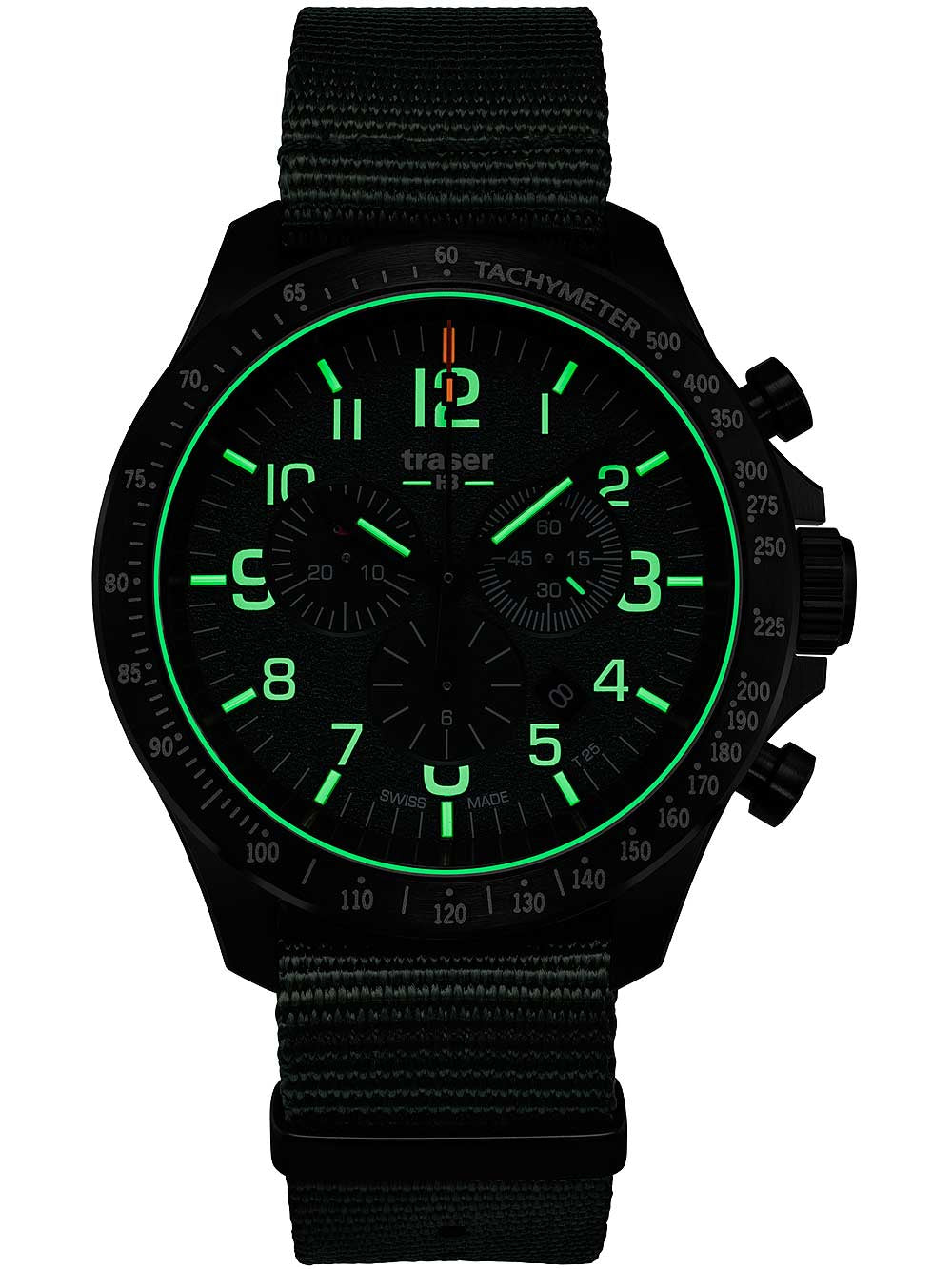 Traser H3 109463 P67 Officer chrono green nato 46mm 10ATM