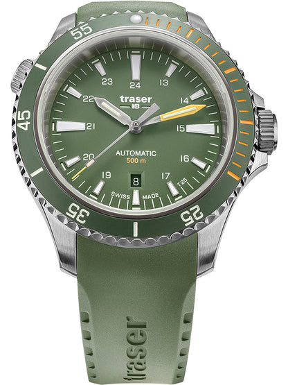 Traser H3 110327 P67 Diver Automatic Green Mens Watch 46mm 50ATM