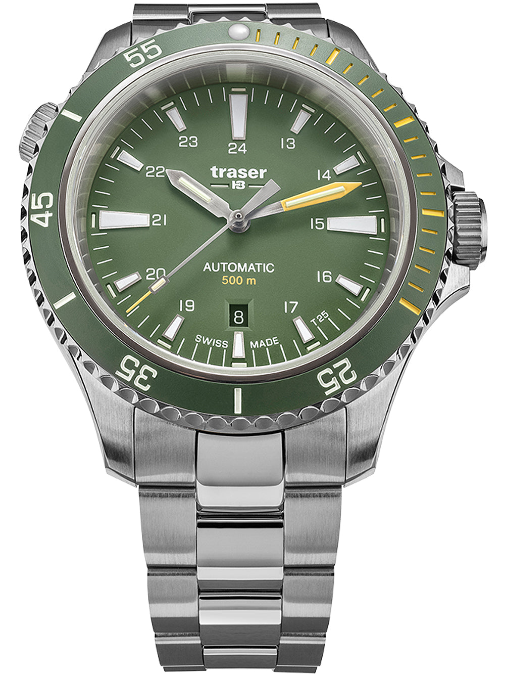 Traser H3 110328 P67 Diver Automatic Green Mens Watch 46mm 50ATM