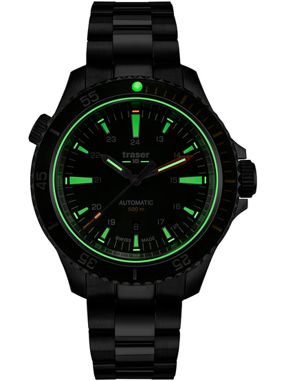 Traser H3 110328 P67 Diver Automatic Green Mens Watch 46mm 50ATM