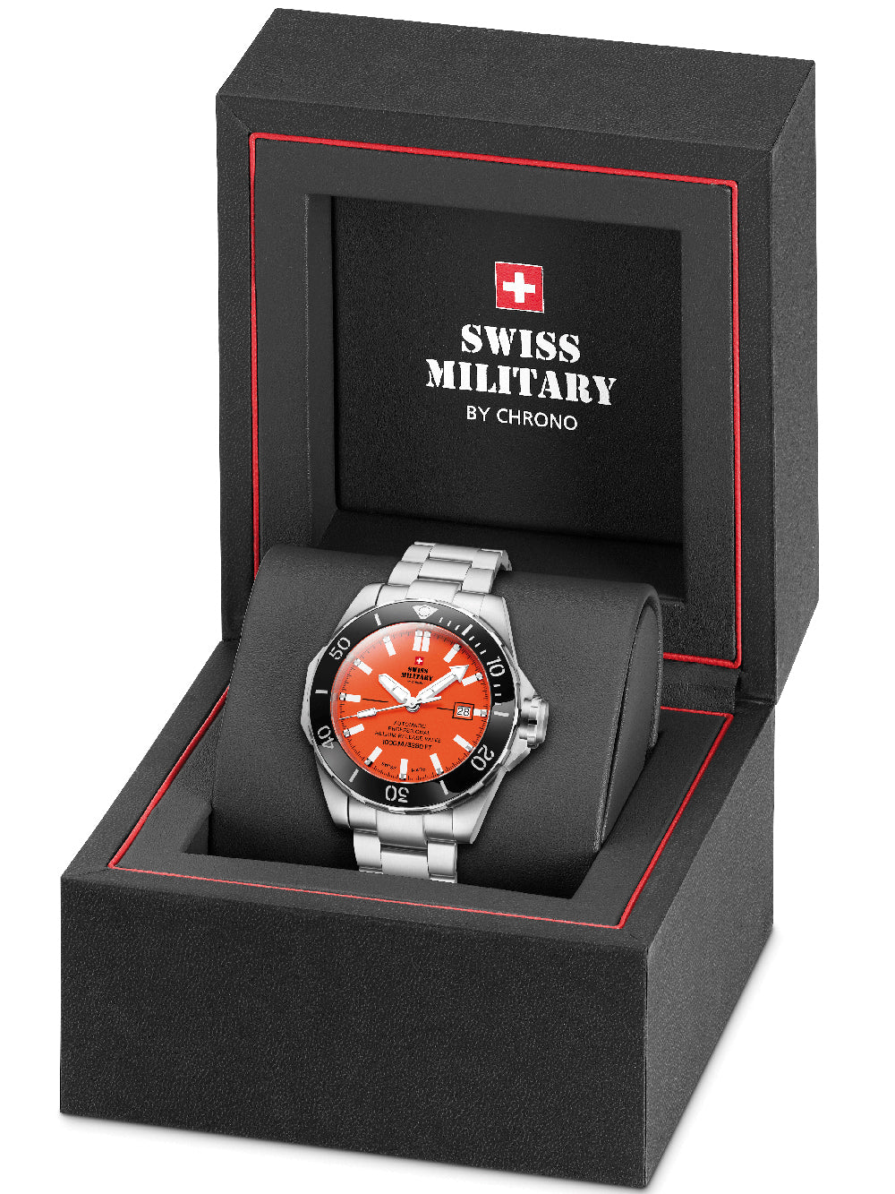 Swiss Military SMA34092.03 Automatic Diver Mens Watch 45mm 100ATM