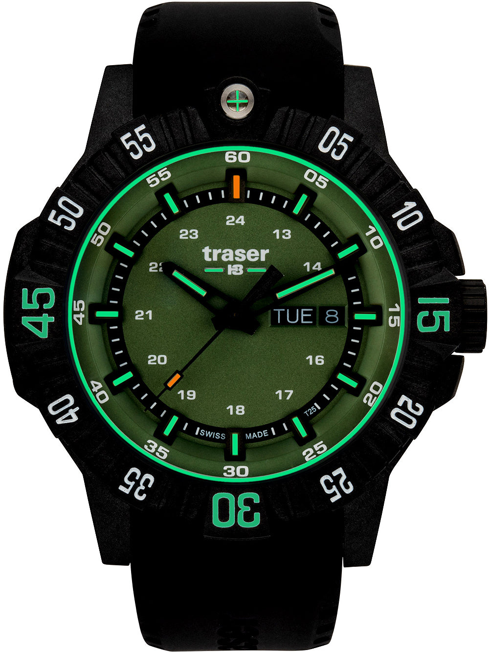 Traser H3 110727 P99 Q Tactical Green 46mm 20ATM