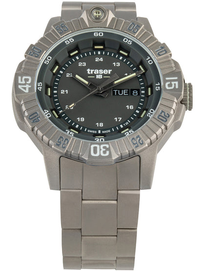 Traser H3 110666 Tactical Grey Titan Mens Watch 46mm 20ATM