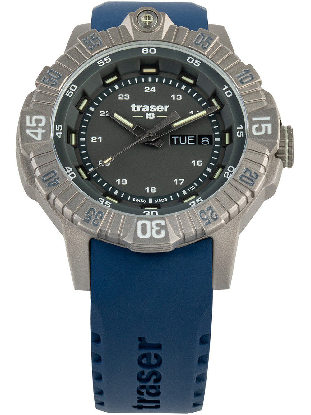 Traser H3 110667 Tactical Grey Titan Mens Watch 46mm 20ATM