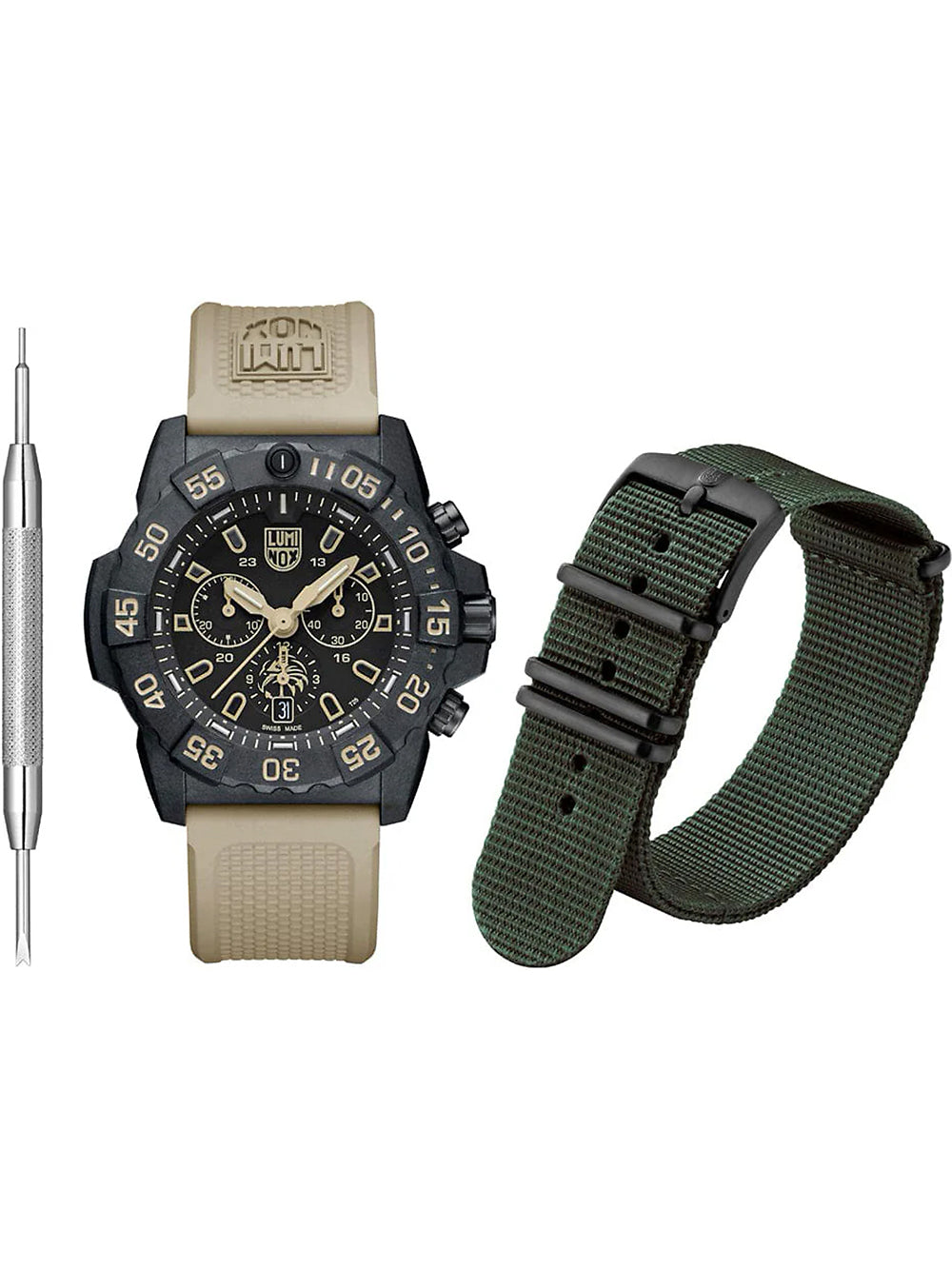 Luminox XS.3590.NSF.SET Mens Watch Navy Seal Foundation Chronograph Set 45mm 20ATM