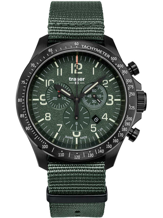 Traser H3 109463 P67 Officer chrono green nato 46mm 10ATM