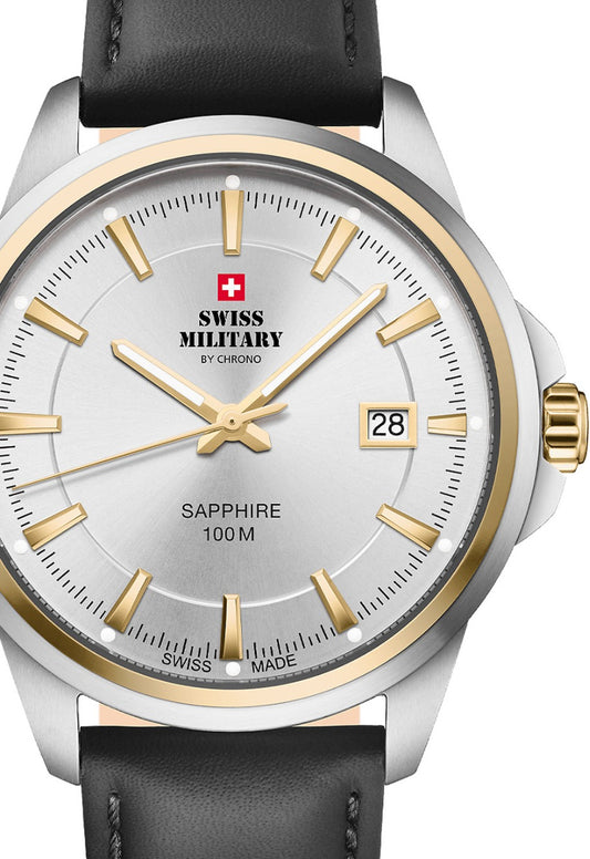 Swiss Military SM34104.11 Mens Watch Classic Sapphire Glas 40mm 10ATM