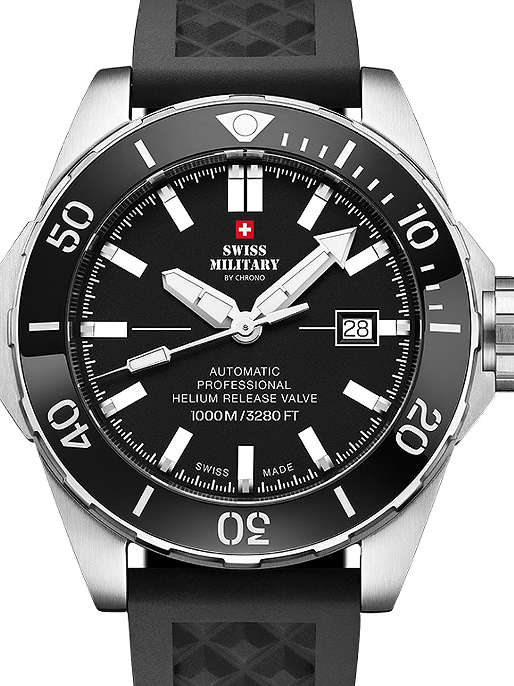 Swiss Military SMA34092.04 Automatic Diver Mens Watch 45mm 100ATM