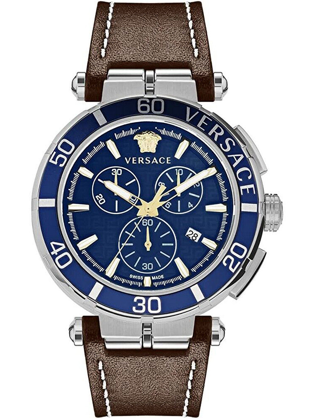 Versace VE3L00122 Greca Chronograph Mens Watch 45mm 5ATM