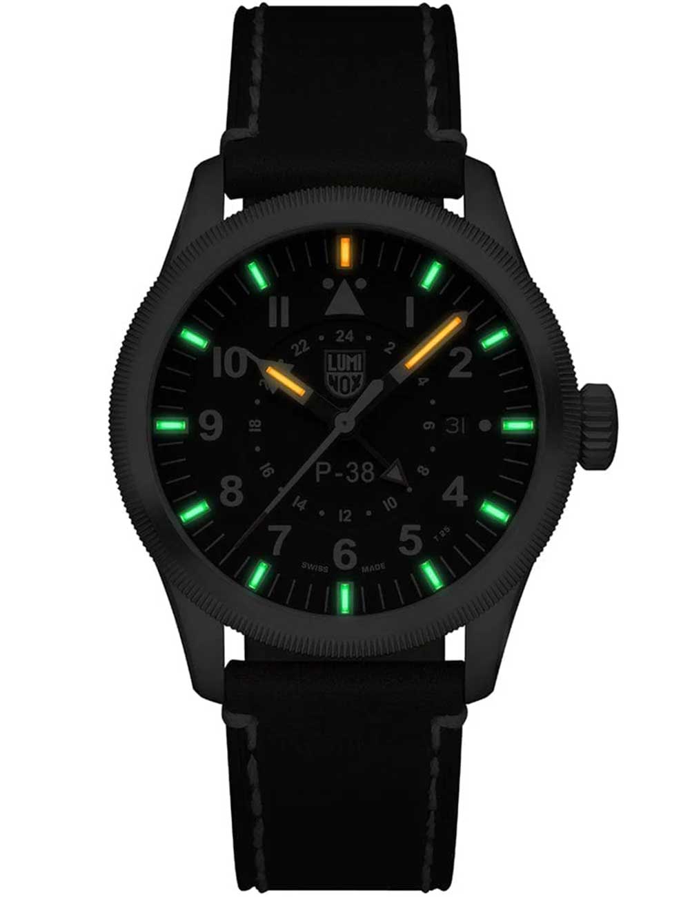 Luminox XA.9521 Mens Watch P-38 Air Pilot GMT 42mm 100M