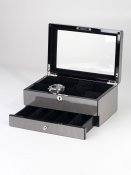 Rothenschild Carbon Optik Klocklåda för 8 Klockor + smycken & accessoarer