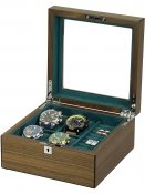 Rothenschild klockbox RS-2440-W för 4 klockor och manschettknappar